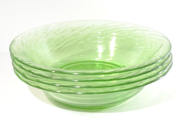 金箔装飾の緑色ガラスボウル PYREX フェスティバ グリーン ボウル ラージリム ディーププレート
