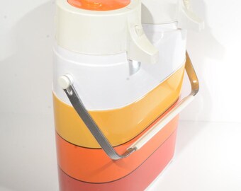 Peacock Double Pump Thermos Twin Airpot Mid-century Double Side