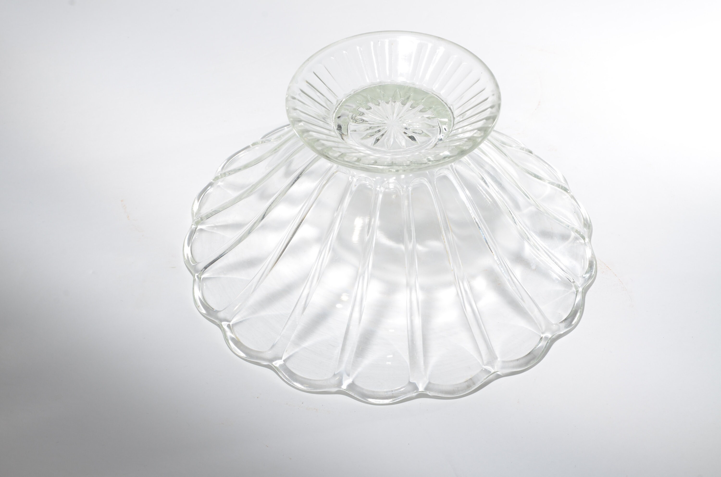 Vintage Fruit bowl glass bowl fluted flared panels Etsy