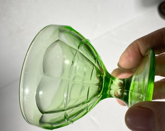 ヘーゼルアトラス グリーンデプレッショングラス シャーベットボウル4