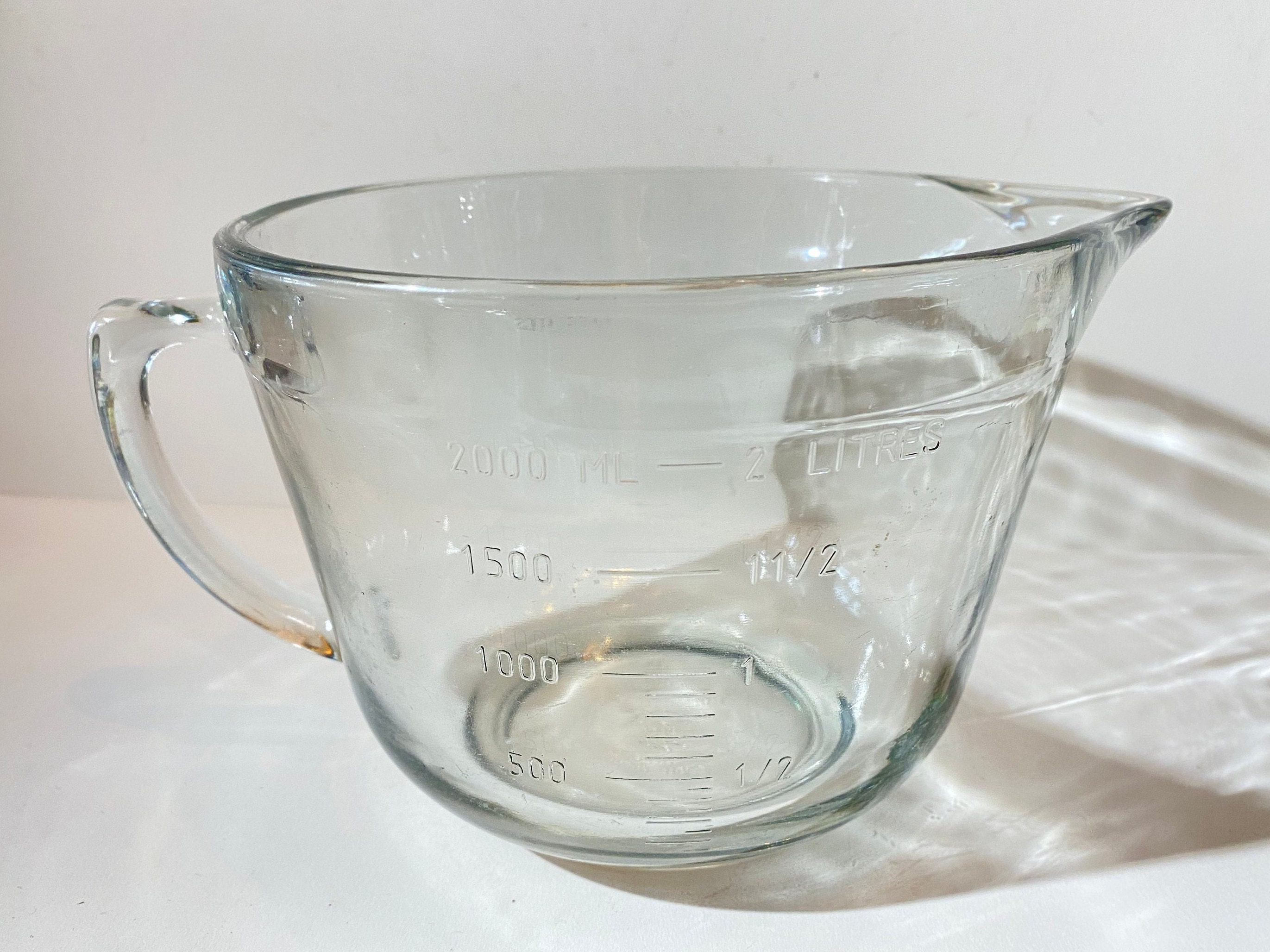 Anchor Hocking 4 Cup 1 Quart Glass Liquid Measuring Cup Red Letters 1 Litre  622