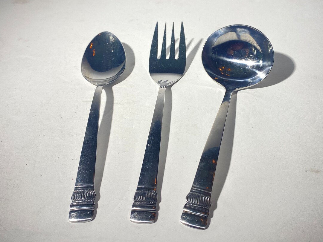 Vintage Northland Stainless Korea Stainless Steel Set of 3 Serving