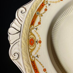 Sunshine Sol J&G Meakin stor serveringsfat 40 cm med fat, handtag i järnsten, krämorange, svart, gyllene spiral 391413 Thanksgiving bild 7