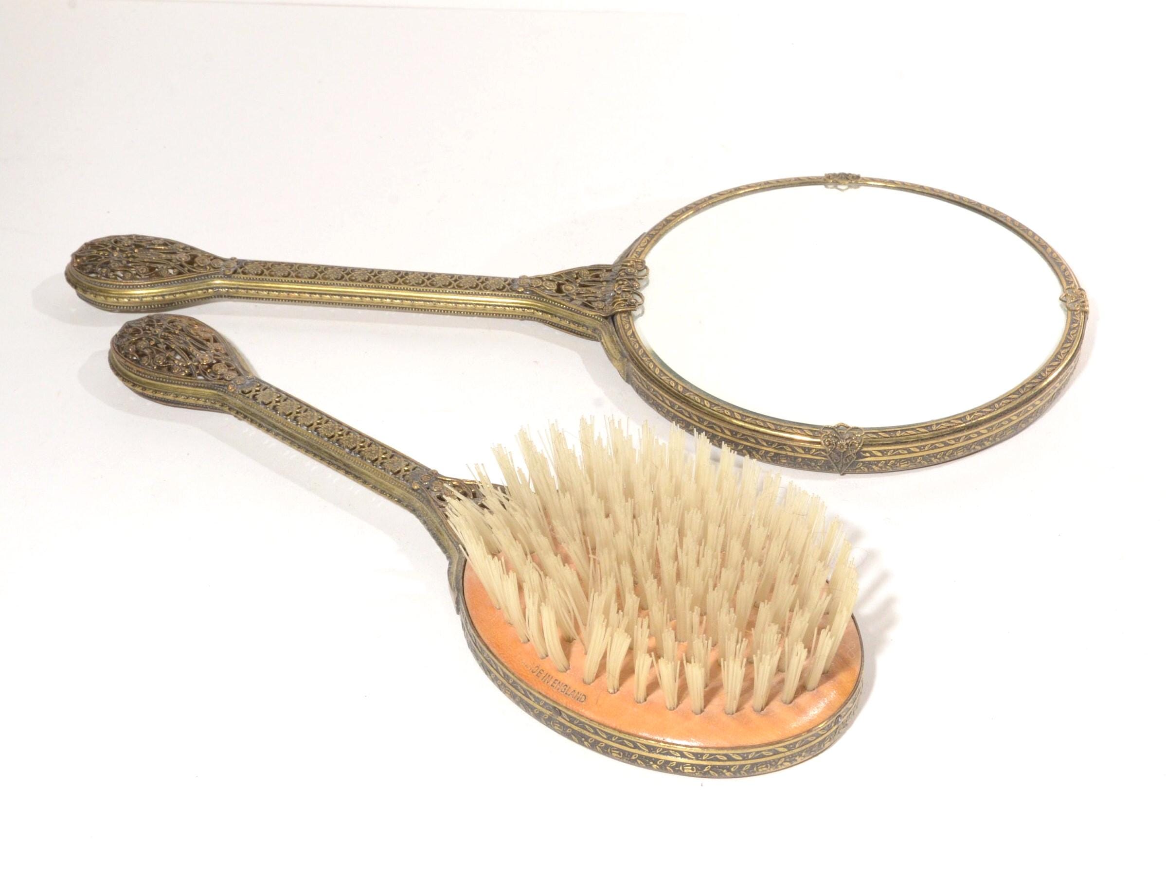 Comb and brush mirror set antique - Etsy 日本