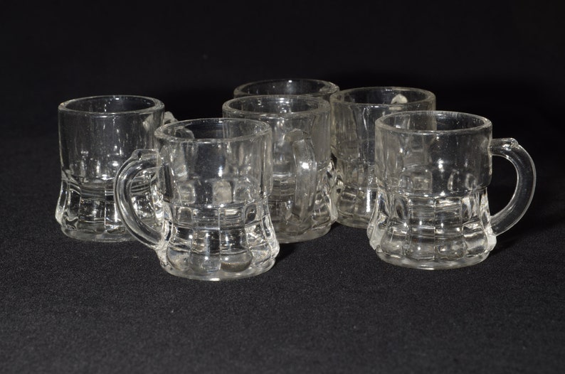 Set of 6 Federal Glass Shot Glasses Shooter Glasses Clear Etsy Canada