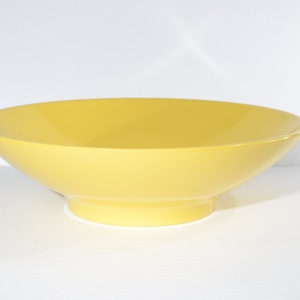 Vintage Melmac Evermaid Carnival fashioned in Melmac by Diwalt Mustard yellow Footed Serving bowl Mid century Hard Plastic Melamine