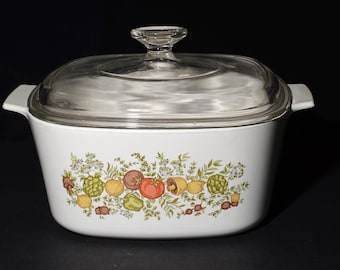 CORNING WARE コーンフラワーブルー キャセロール ガラス蓋付き