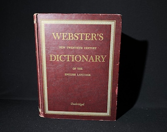 Webster's New Twentieth Century Dictionary of the English Language Unabridged USA 1953 hard cover Red Word Publishing Company