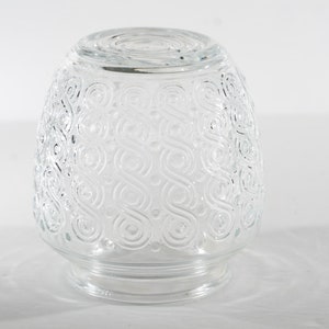 Vintage Clear Glass Lamp Light Fixture Cover Replacement Globe Mid-Century Ceiling Light Shade Porch Light Globe geometric design
