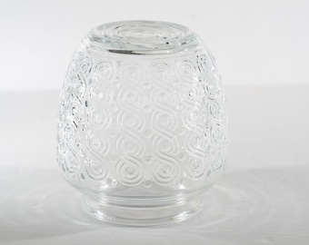 Vintage Clear Glass Lamp Light Fixture Cover Replacement Globe Mid-Century Ceiling Light Shade Porch Light Globe geometric design