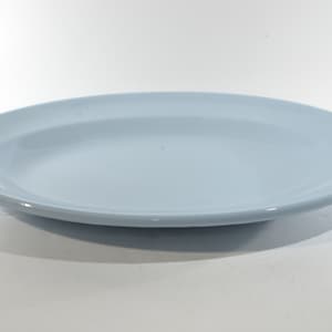 Grindley Blue petal oval plate 12 inches platter restaurant ironstone vintage England dinnerware Lupin Staffordshire petalware CRAZING