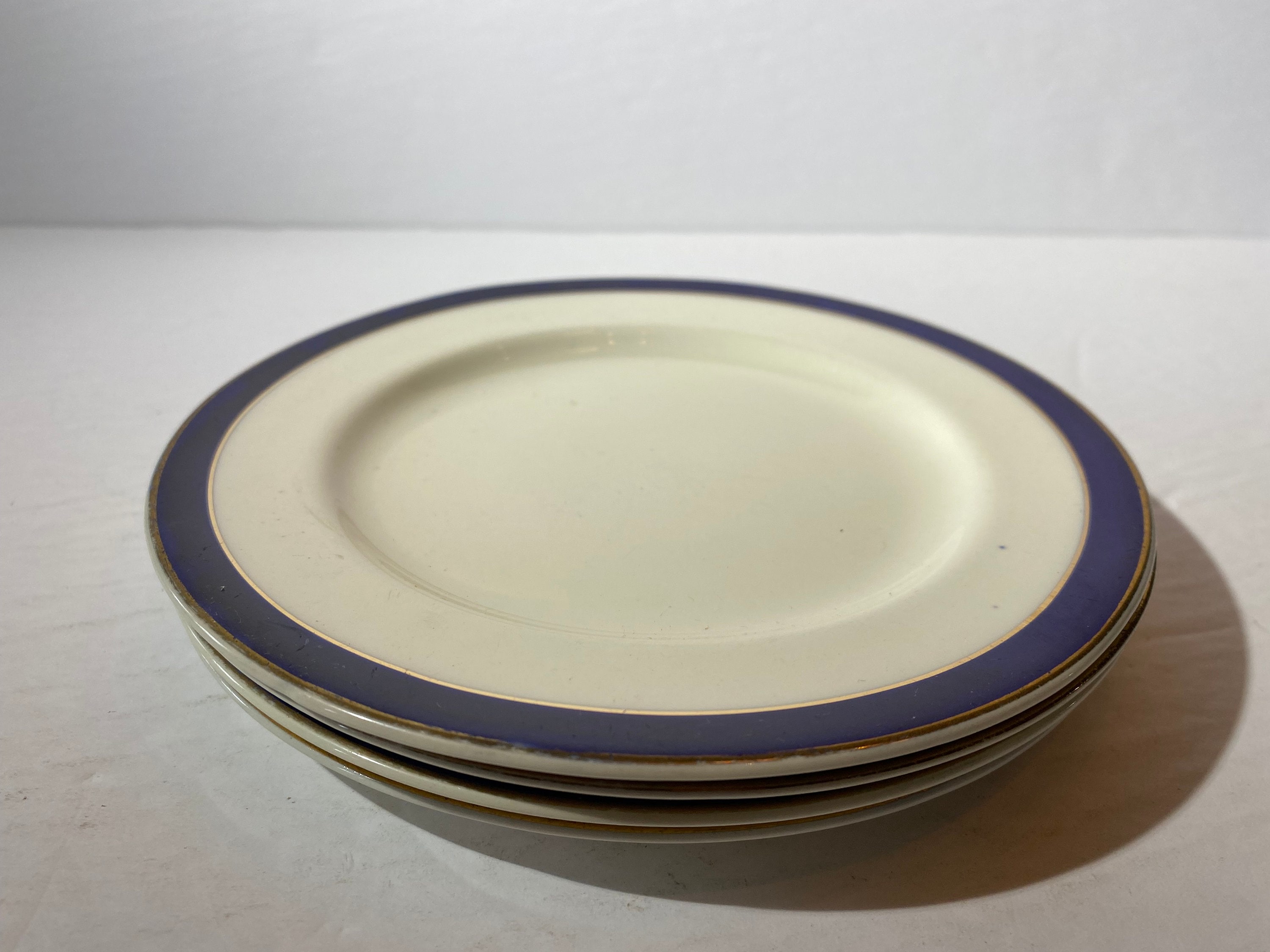 Set of 4 ALFRED MEAKIN Bleu De Roi Ironstone Dessert Plate 6