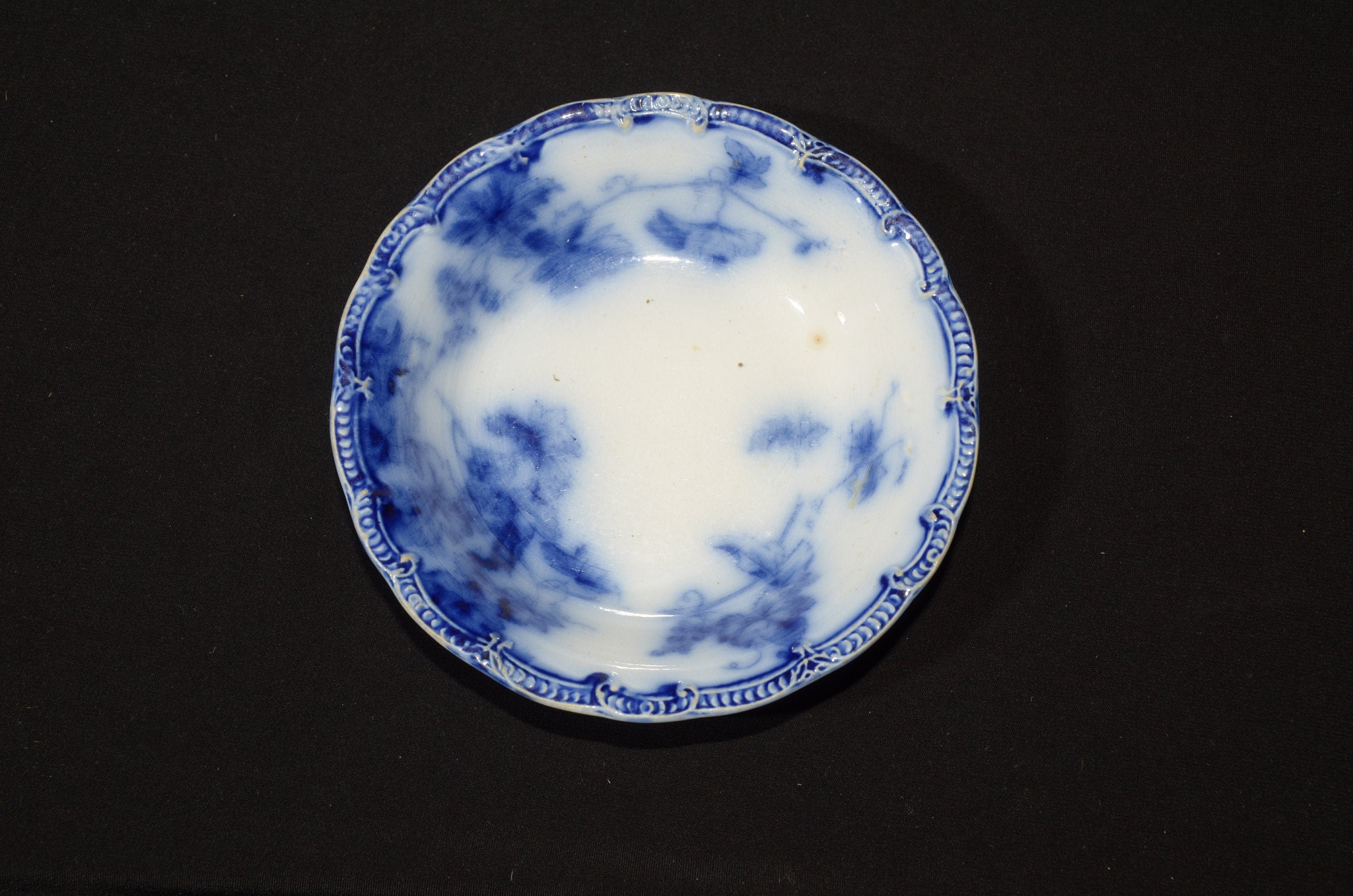 Antique Lonsdale Leaf Embossed Semi 1/4 Etsy Blue - 5 Grape Porcelain Bowl 1910 Cobalt Berry Royal Dessert Rim Blue England Singapore Flow