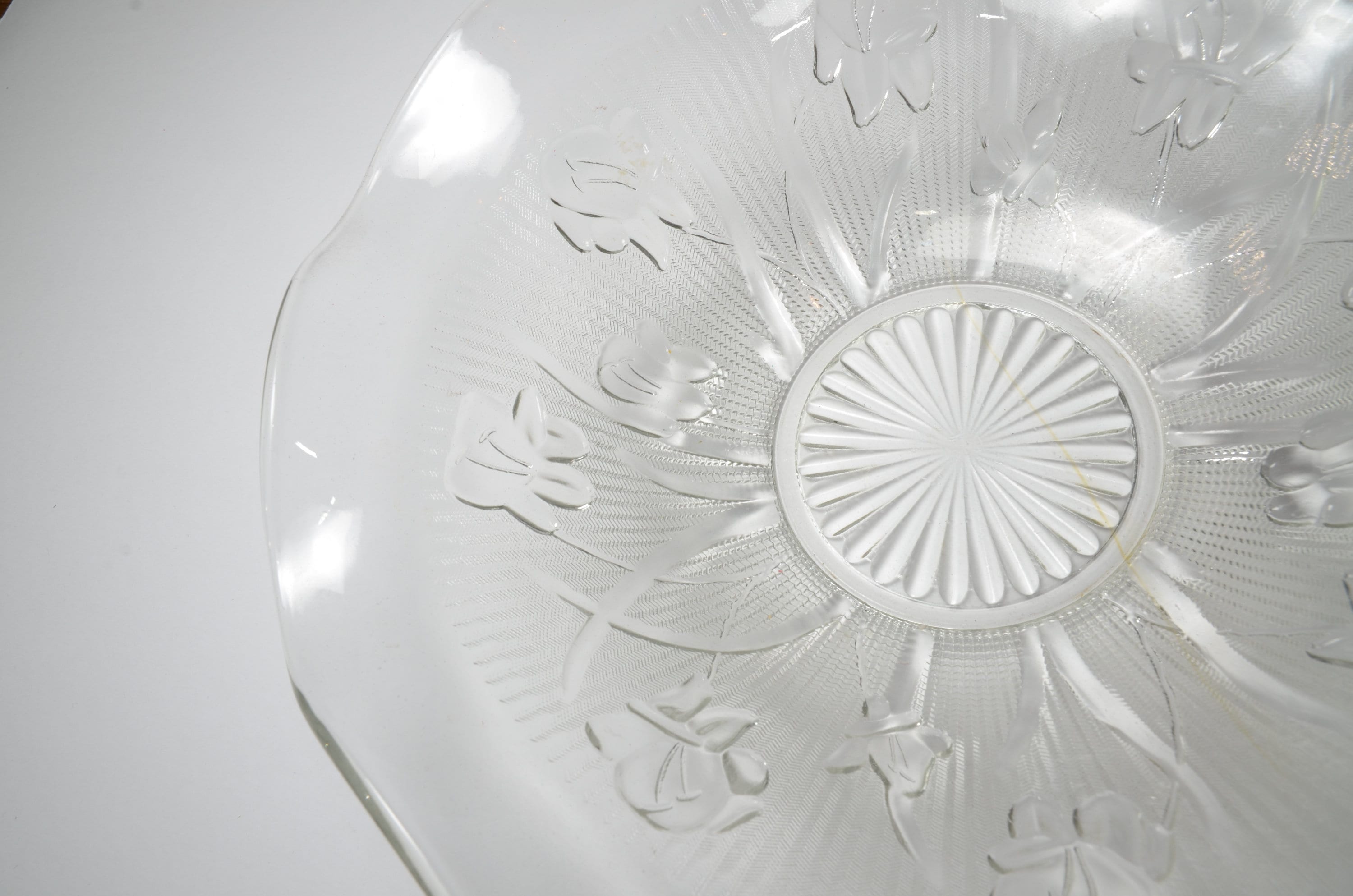 Vintage Depression Glass IRIS AND HERRINGBONE Etsy