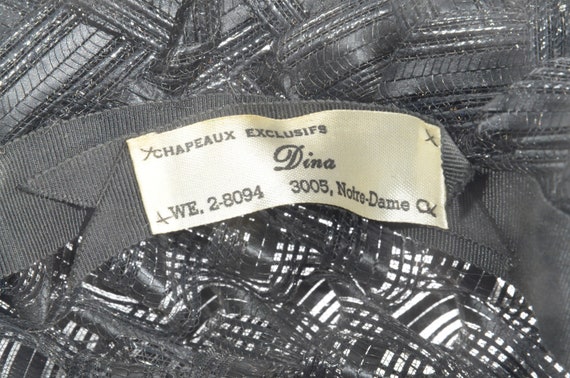Vintage Chapeaux Exclusifs by Dina Lady Black Cel… - image 7