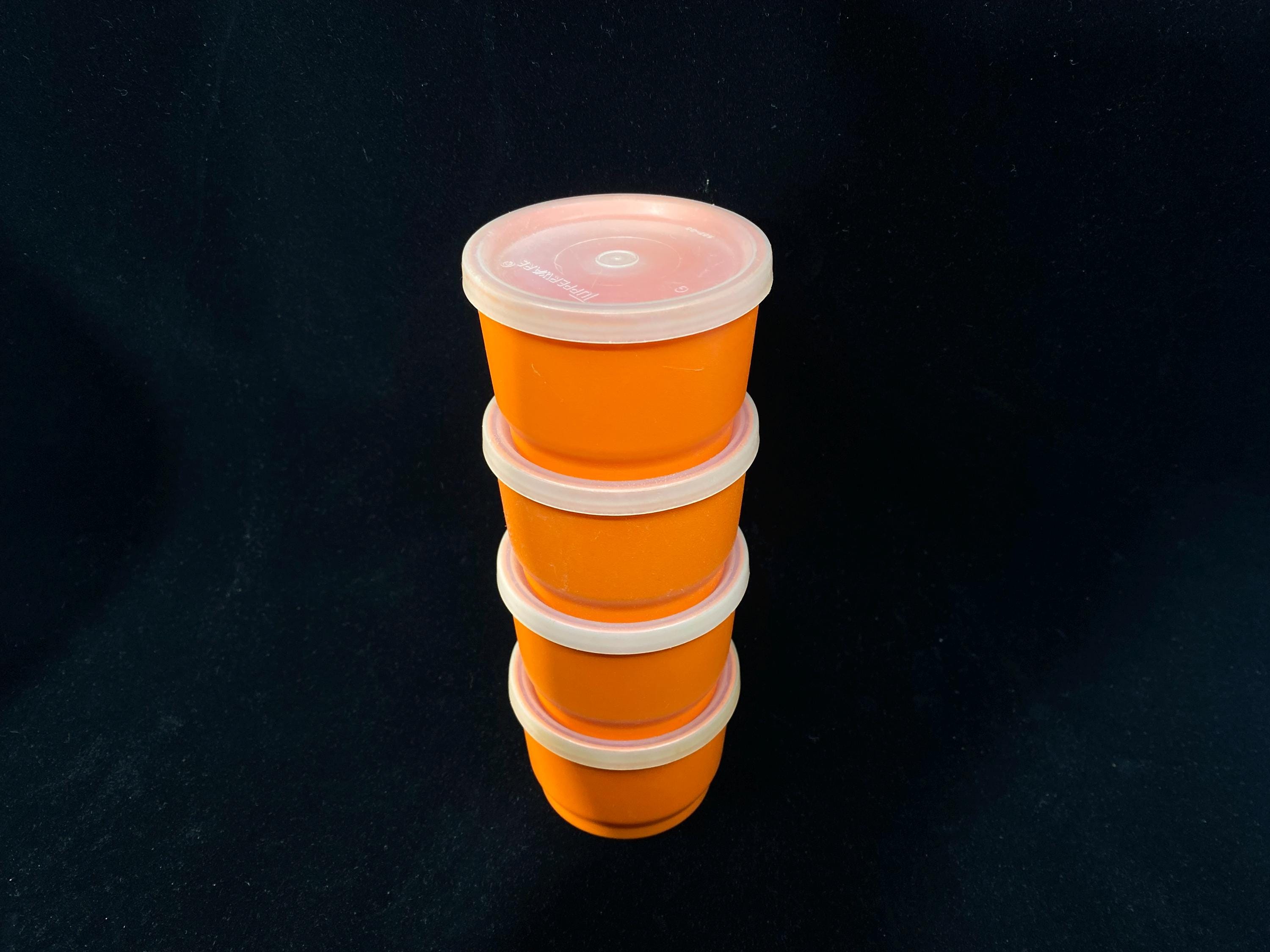 Vintage TUPPERWARE Set of 4 Snack Cups With Lids 1229 Plastic