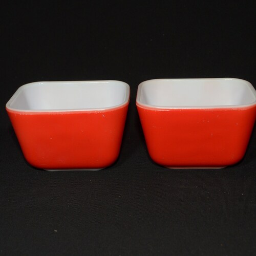 PYREX Primary Full set Fridgie lid fridge Vintage Pyrex Set 1950s Pyrex shops Refrigerator Set 501 502 503 8 pc fridgie