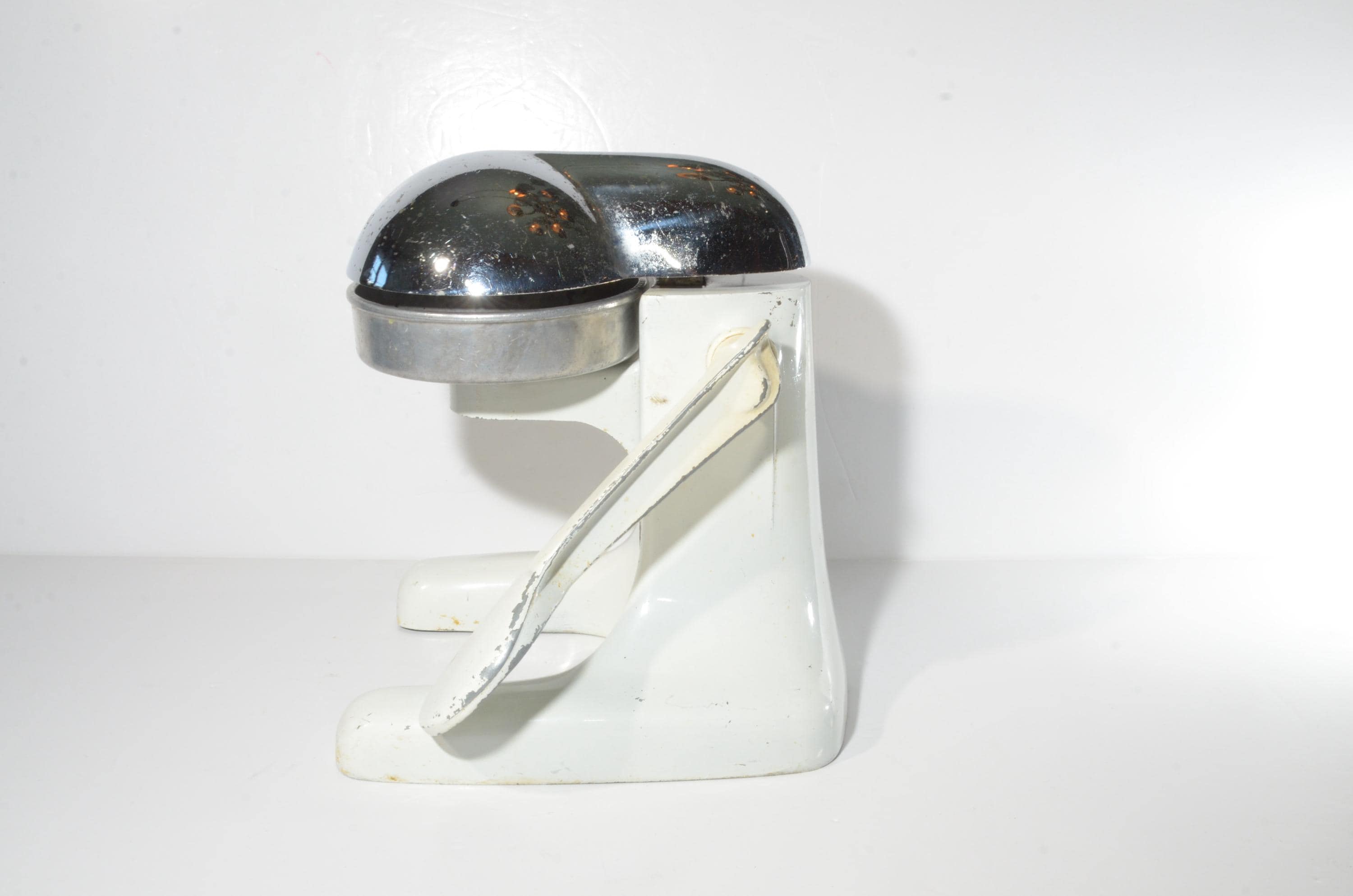 Vintage Juice-king Manual Juicer Chrome Egg Shell Mid Century