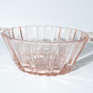 Anchor Hocking Old Café pink depression glass serving bowl handled 5&quot; d vintage pink depression pink glass old cafe in mint condition candy