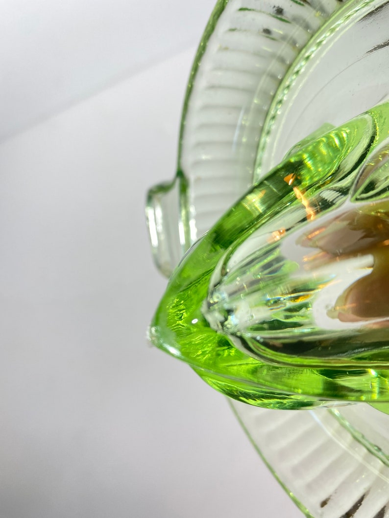 Green Depression Glass Lemon Juicer Juice Reamer Lemon Etsy