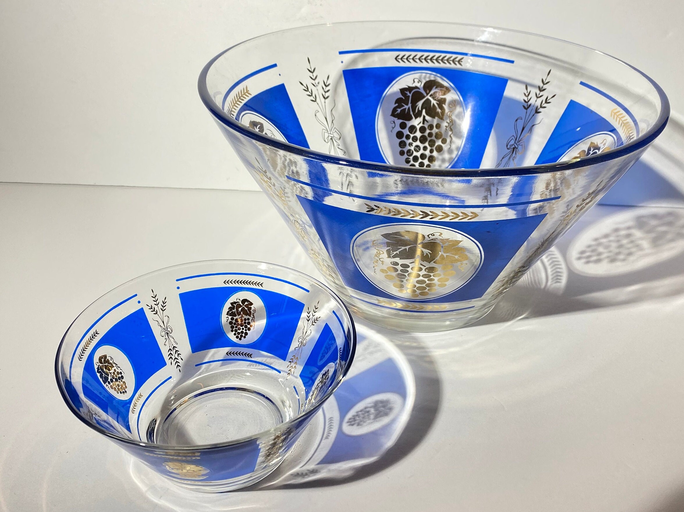 Vintage Chipndip Set Chip and Dip Set Glass Anchor Hocking Etsy