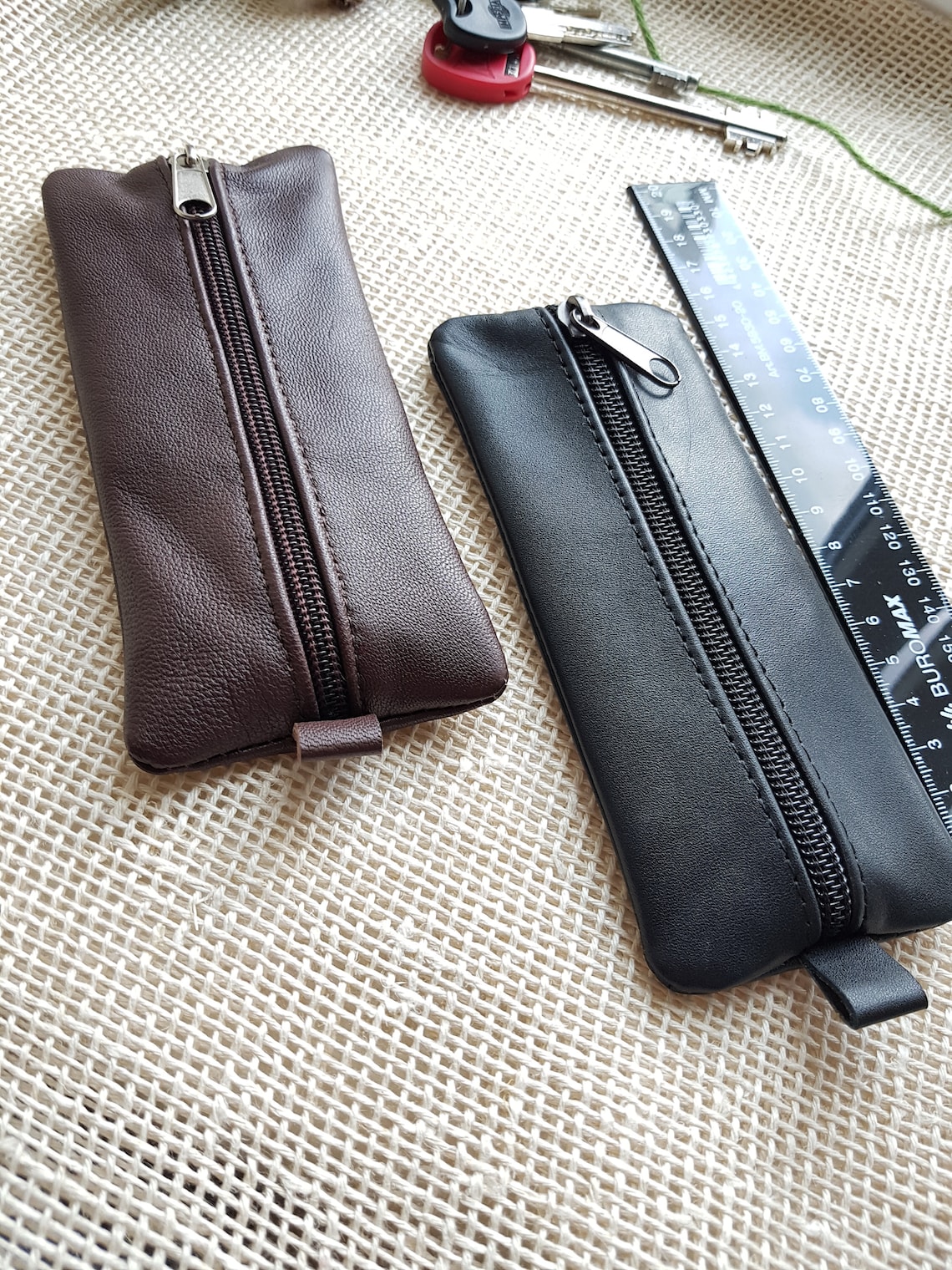 Leather Key Holder Leather Key Organiser Brown/black Key Etsy