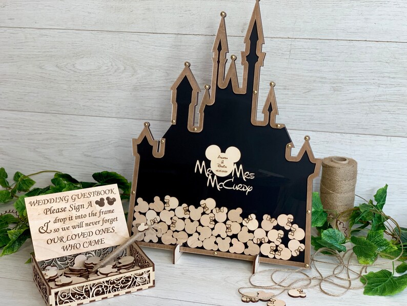 Wedding Guest Book Disney Guestbook Wedding Rustic Wedding Etsy