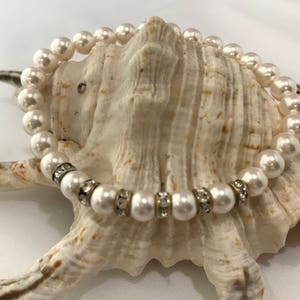 Bracelet de mariage / verre Swarovski Perle bracelet / Bracelet de mariée douche / article bracelet/Made-sur commande les demoiselles d’honneur