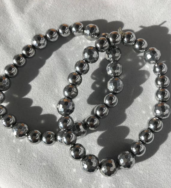 Hematite Heaven Unisex Bracelet Etsy