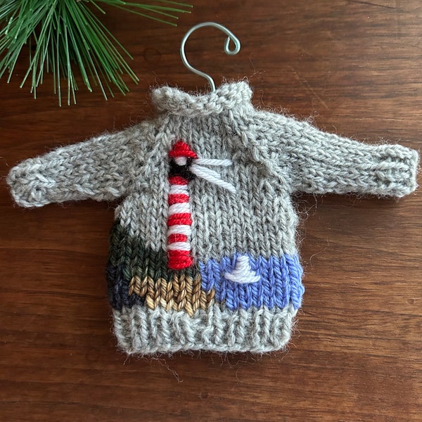 Lighthouse Mini Sweater Ornament