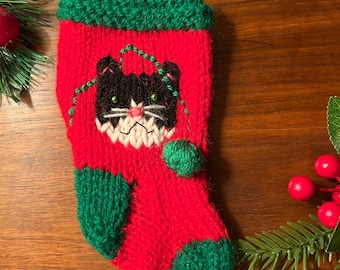 Tuxedo Kitty Mini Christmas Stocking