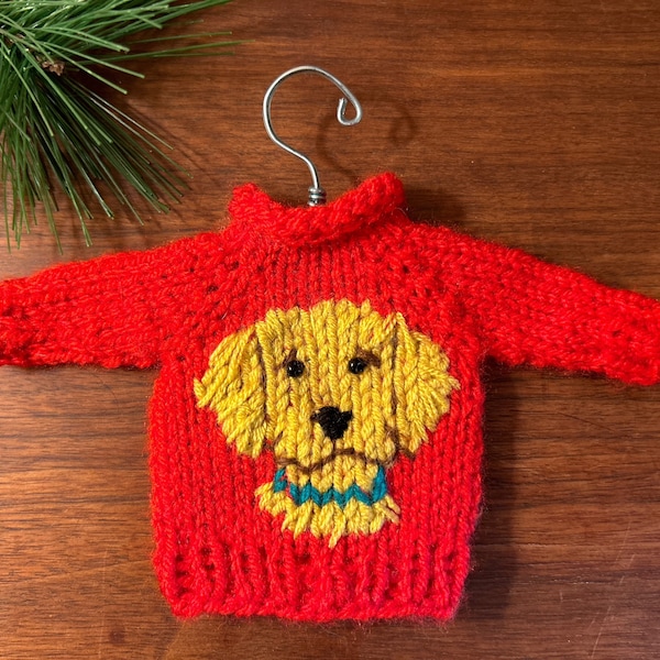 Golden Retriever Mini Sweater Ornament