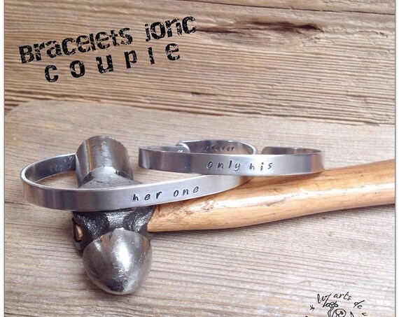 Bracelets jonc couple