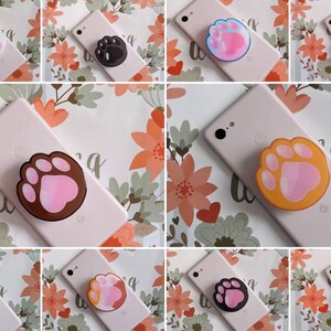 Pawpsockets || Phone grip, cell phone grip, paw, cute phone grip, dog and cat lover gift