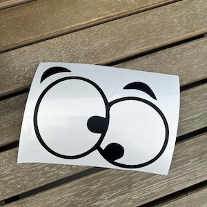 crazy eyes robot vacuum sticker decal, eye stickers, vinyl decal for vehicle, robot decoration, roomba accessories, appliance decoration