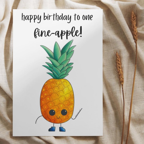 Happy Birthday To One Fine-Apple Card Happy Birthday To One Fine-Apple Card
