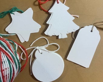 Gift Tags DIY Watercolor Ornament, Tree, Star & Classic Ready to Paint!