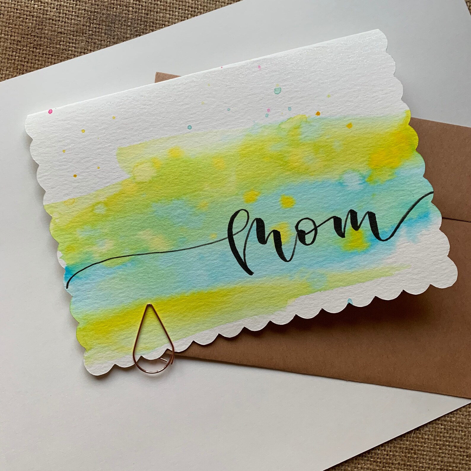 Mother’s Day Card Watercolor Hand Painted Personalized Message - Etsy