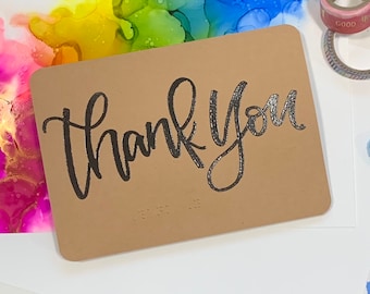 Braille Thank You Card Tactile Custom Message