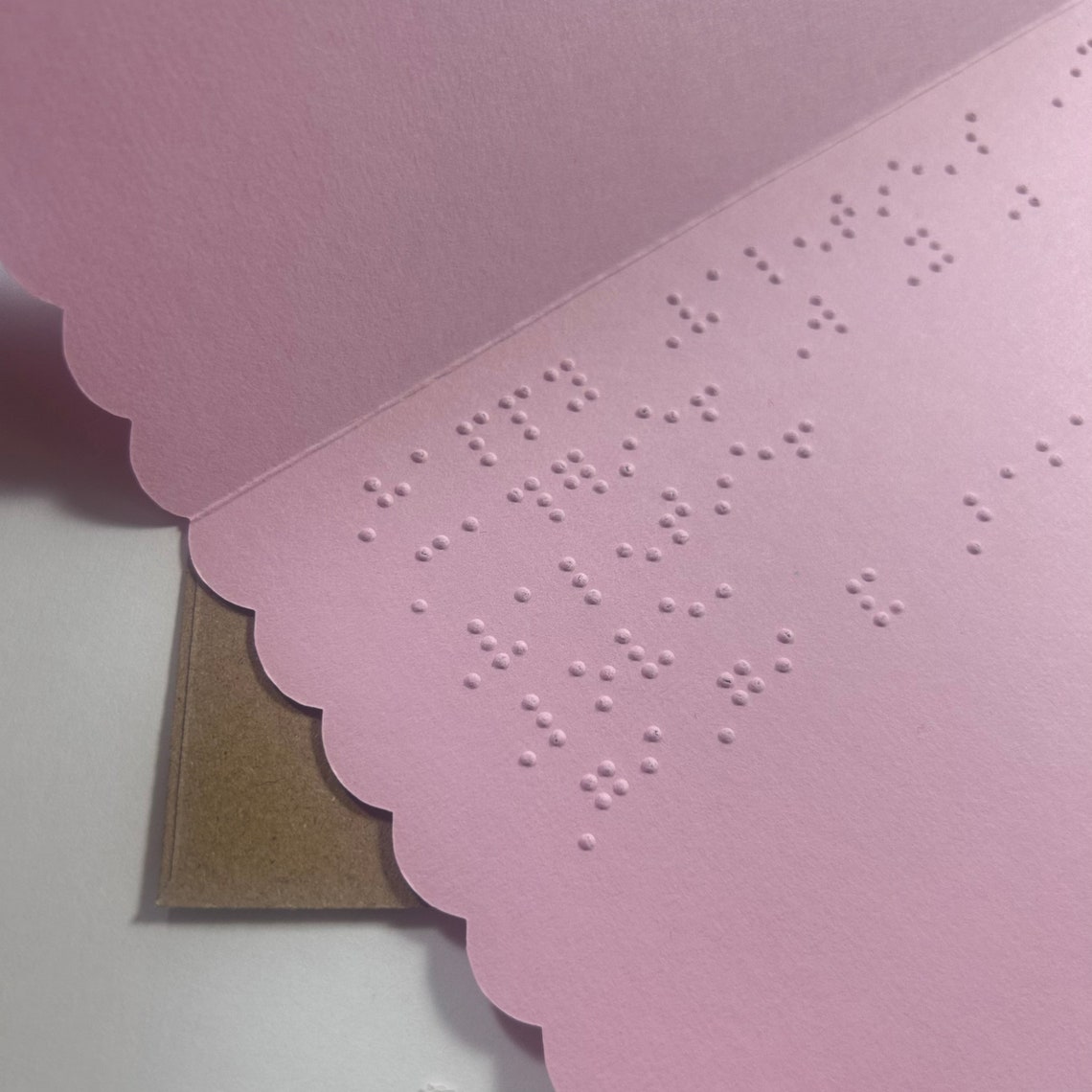 Braille Valentines Day Card Personalized Message 7x5 A7 Etsy