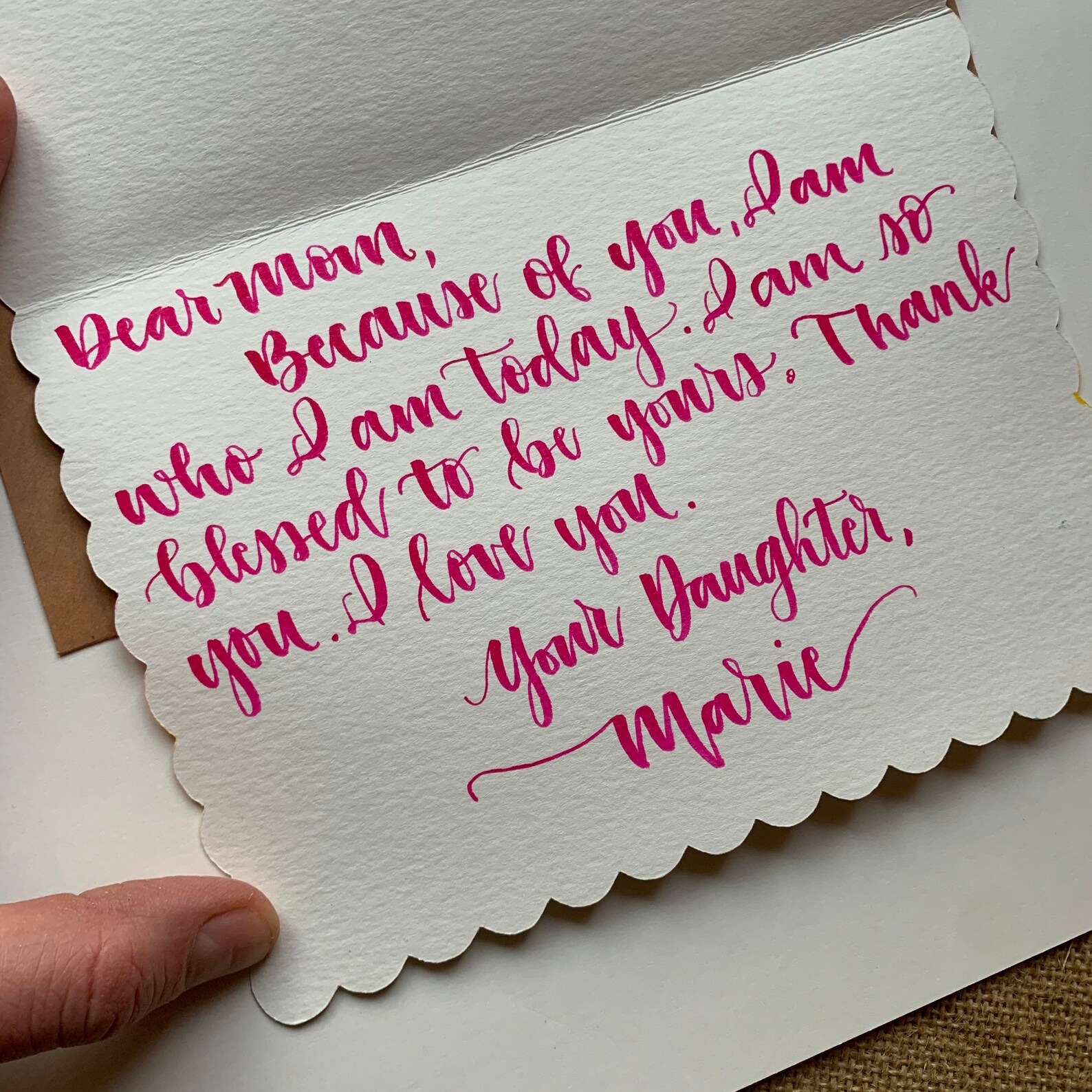 Mother’s Day Card Watercolor Hand Painted Personalized Message - Etsy