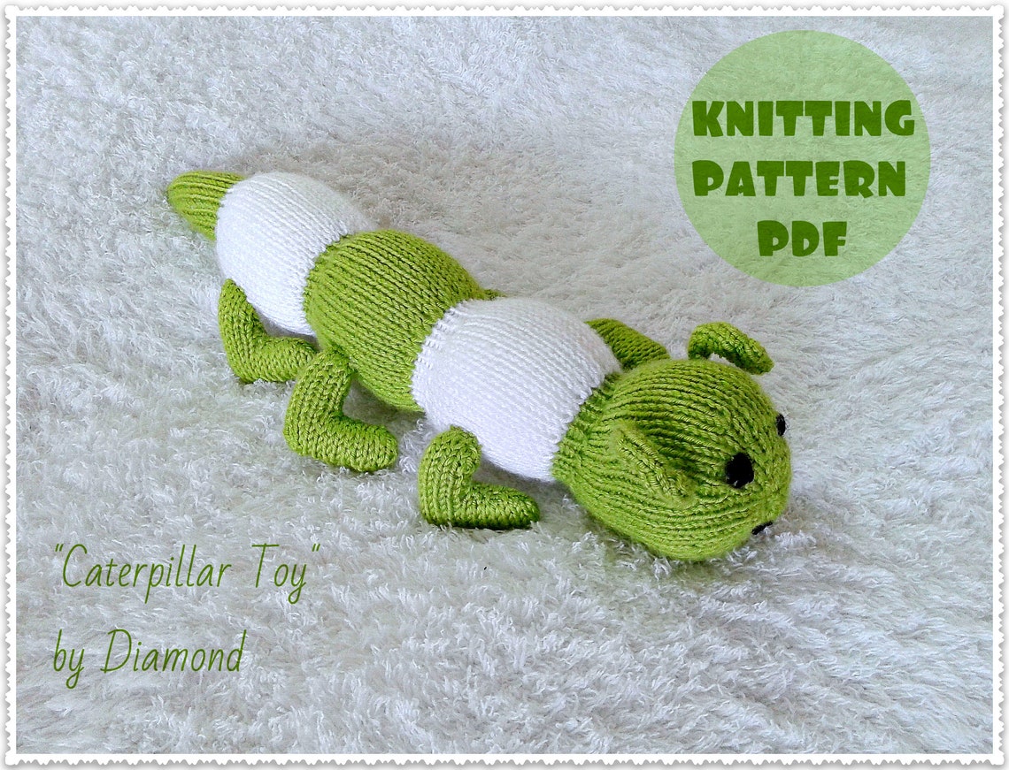 KNITTING PATTERN Caterpillar Toy Pattern PDF Instant Etsy