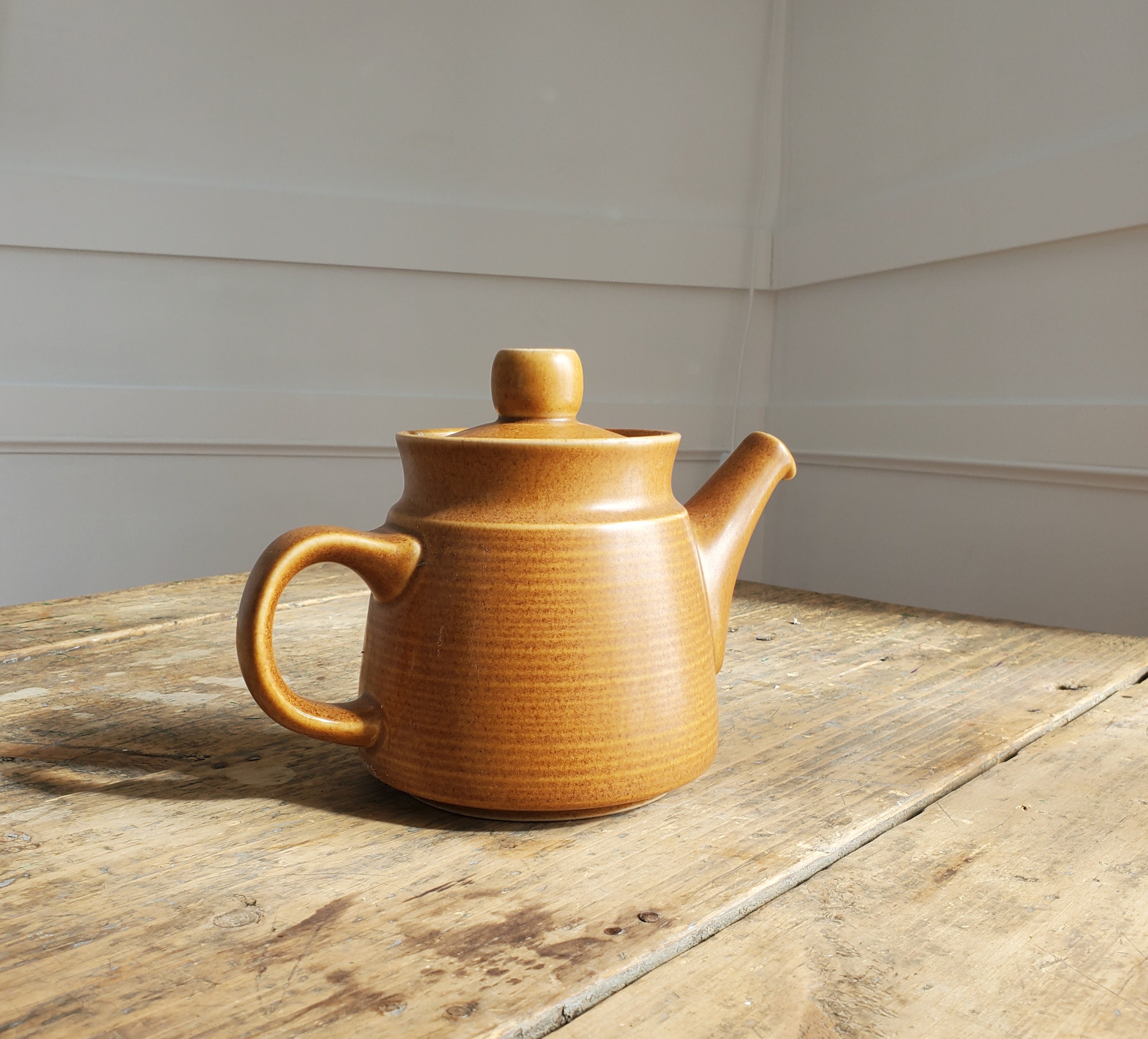 Denby Pottery Langley Harlequin Green Blue Red Teapot With Lid