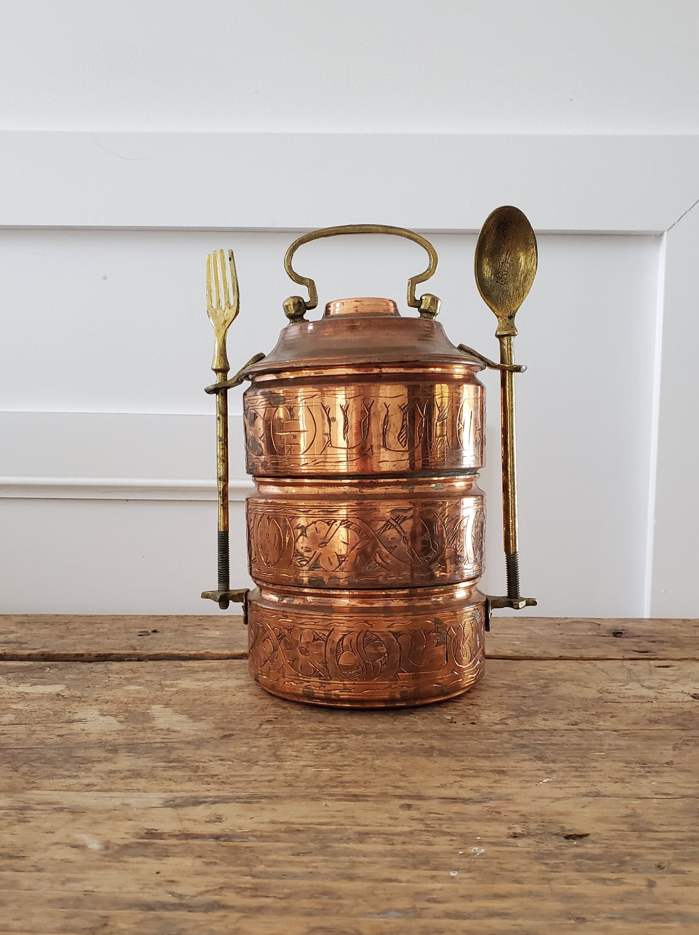 Vintage Antique Copper Lunch Box Lunch Tins French Antique Etsy