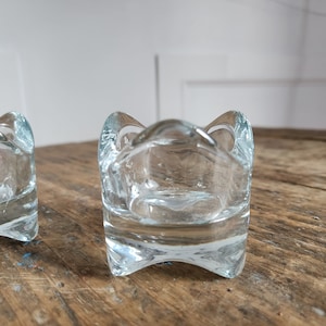 Set of Two Vintage Ikea Scallopped Tea Light Holder - Minimalist _ Contemporary Decor- Shabby Chic Decor- Bohemian- Mid Century- Victorian