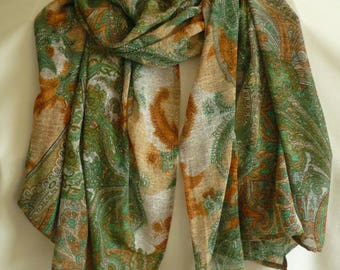 Large printed floral Paisley scarf