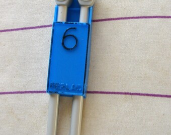 Perlac 6mm aluminum knitting needles