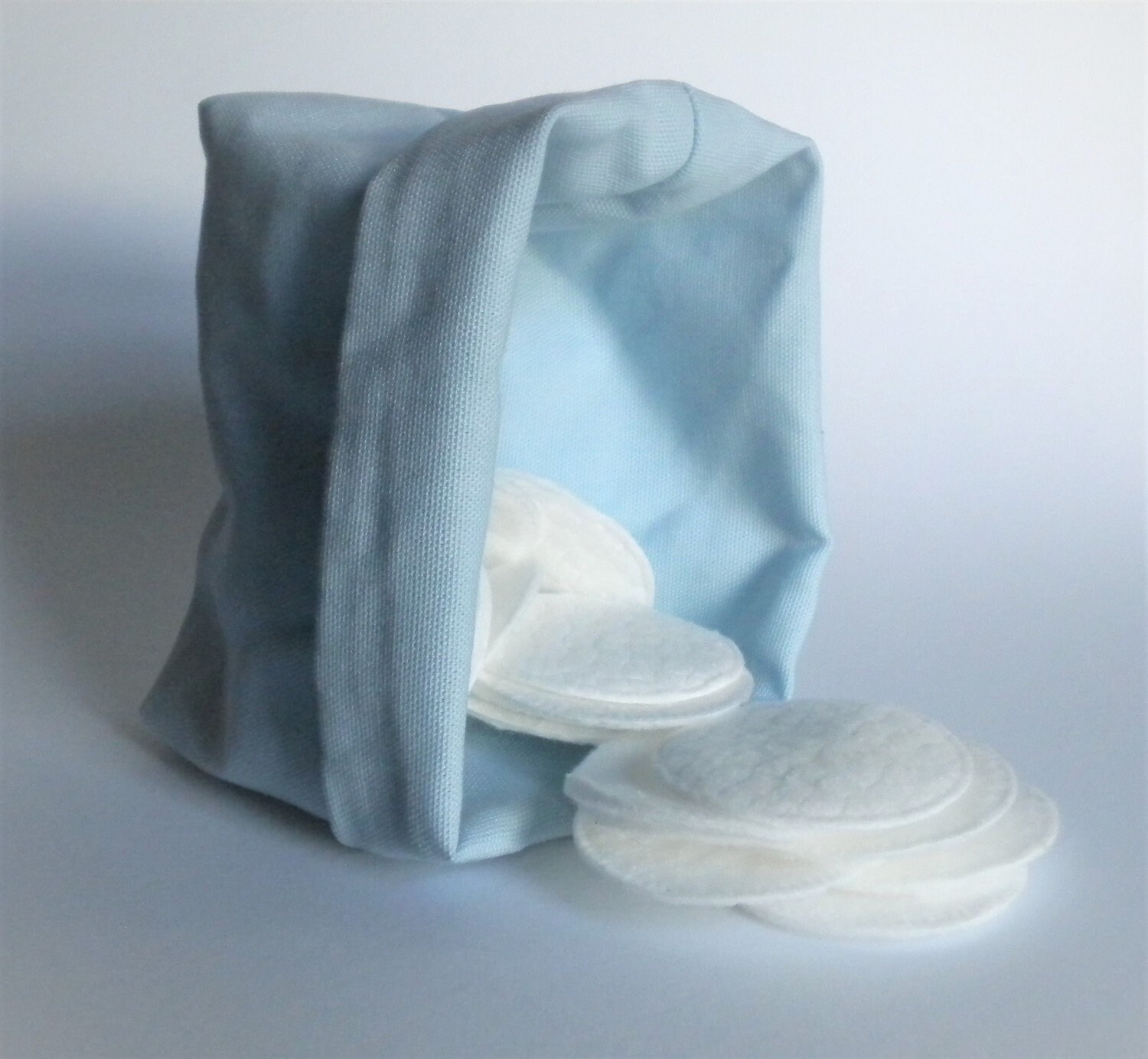 Panier de Rangement Vintage. Tissu Bleu Ciel. 1 Pièce.