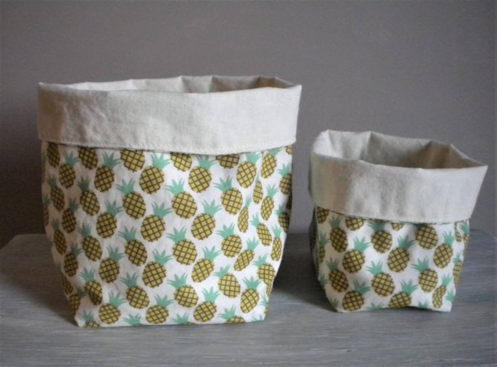 Storage basket pineapple pattern. 1 piece. Etsy