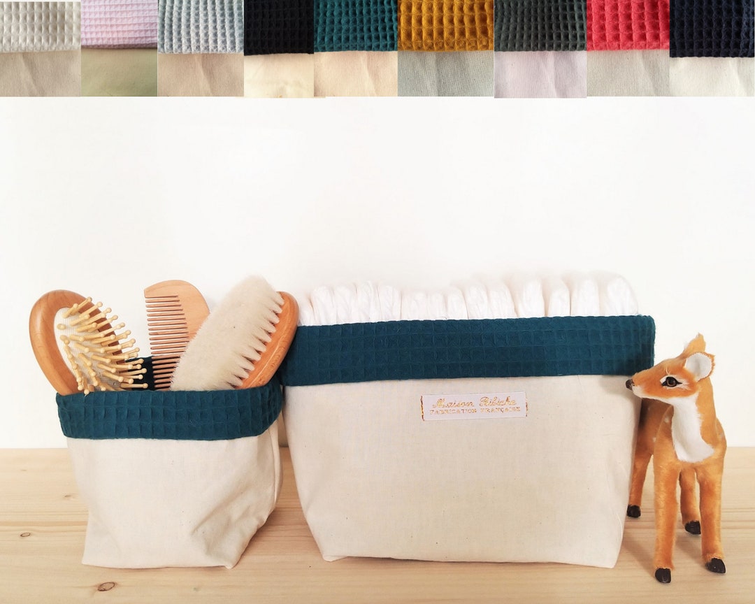 2piece Canvas and Storage Baskets. Changing Table Etsy